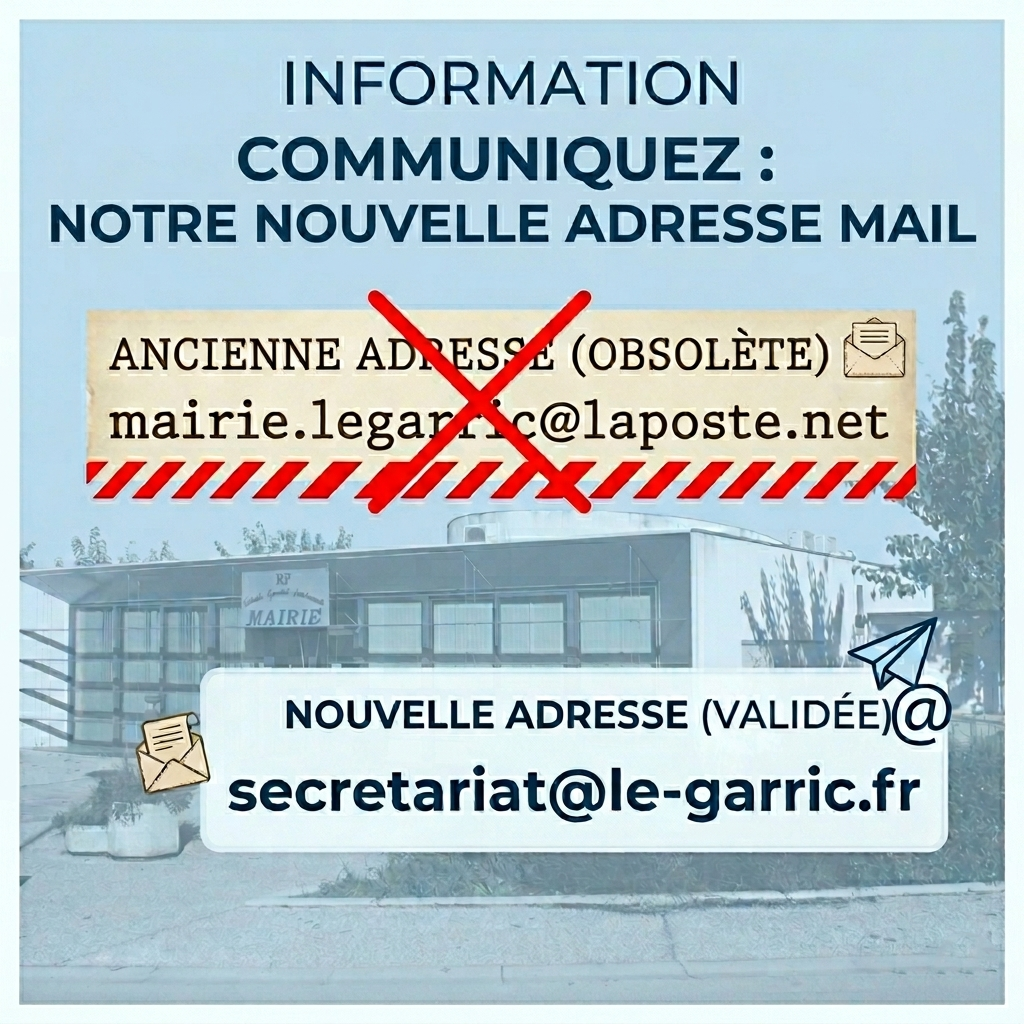 Nouvelle adresse mail de la Mairie